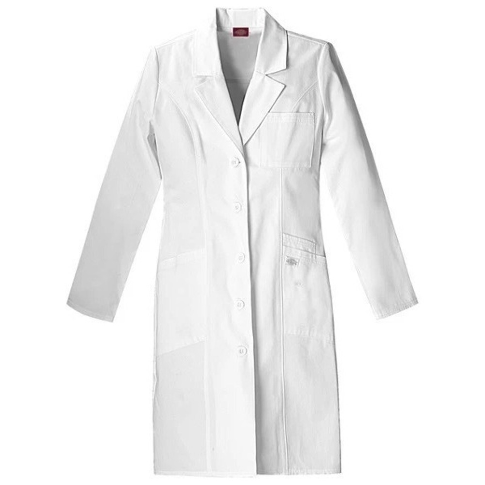Dickies White Lab Coat 37" (82401 DWHZ) – Brand New Medium Scrub Jacket